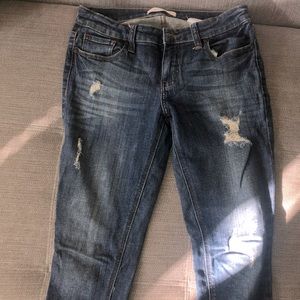 Slightly Distressed Skinny Jeans
